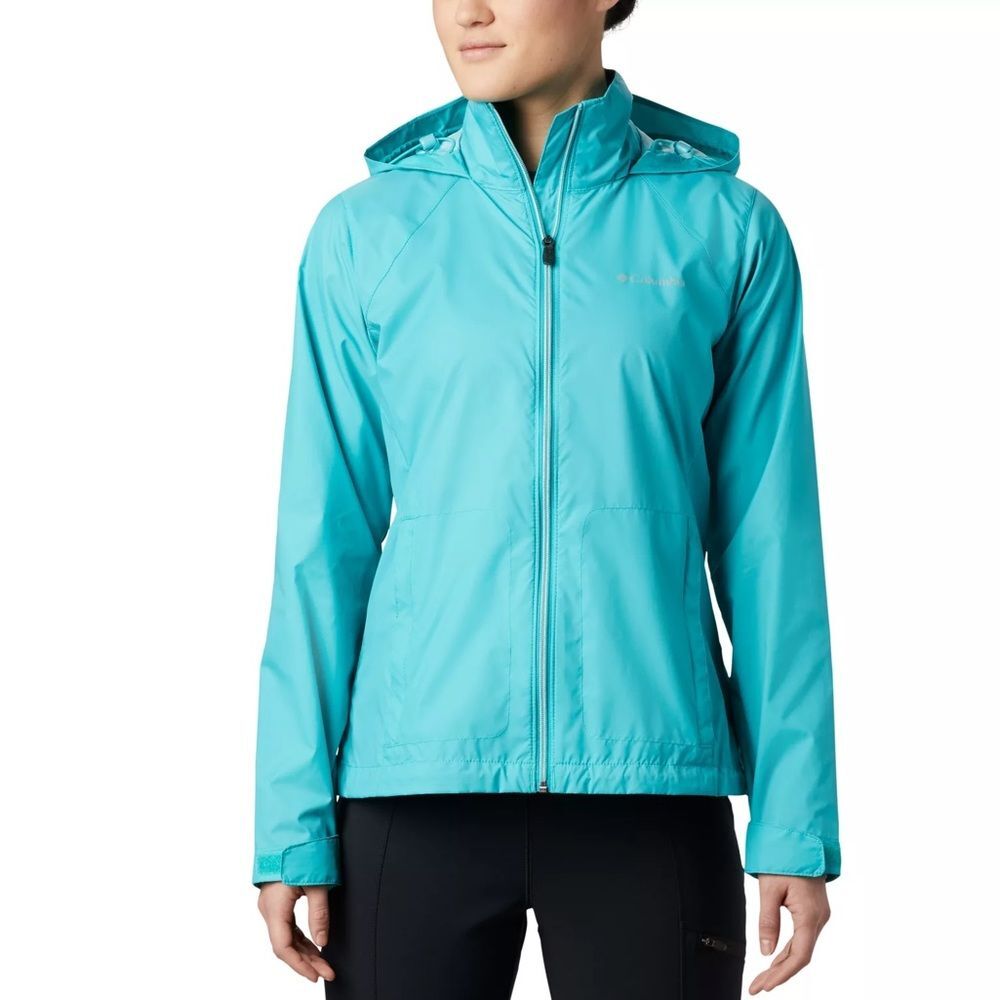 Columbia Women’s Switchback™ III Jacket Hooded Windbreaker Miami Teal XL
